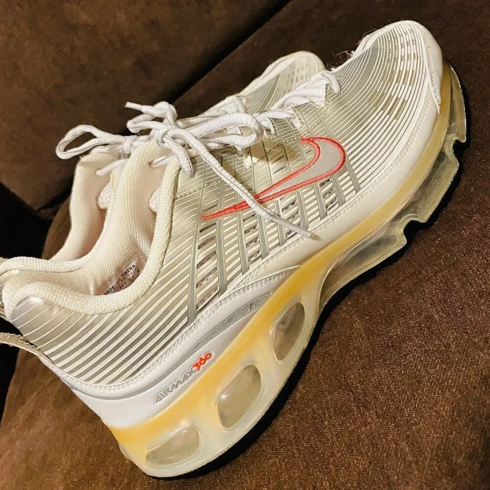 Mint Vintage NIKE AIR MAX 360 Champagne White Coral Pink Tight Air Bladders